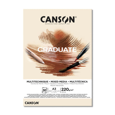 Canson Graduate Mixed Media Natural 220gsm The Stationers
